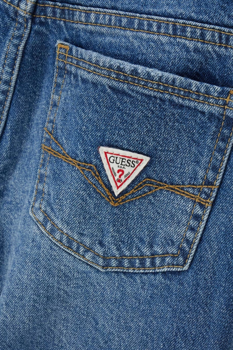Bermuda da ragazzo in denim con vita media L6GD06D41E0
