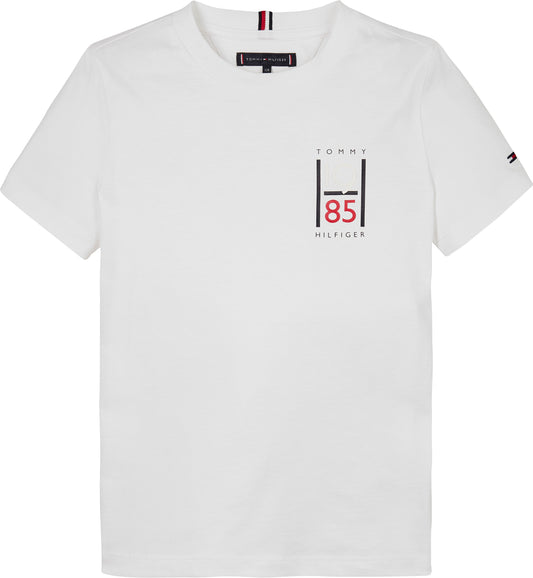 T-shirt girocollo da bambino in puro cotone con grafica 1985 - KB0KB09536