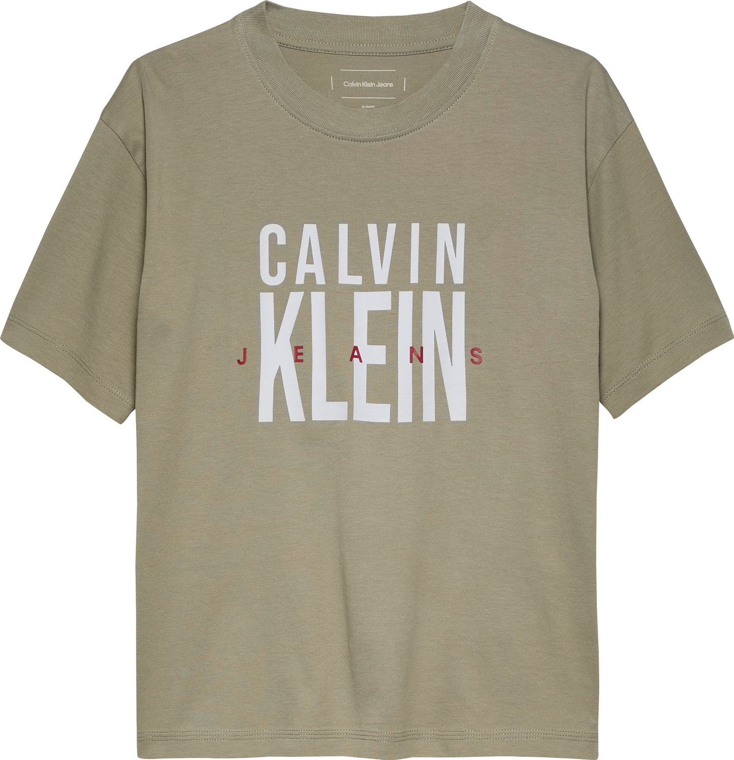 T-shirt girocollo da bambino e ragazzo a maniche corte con maxi logo lettering - IB0IBO2448