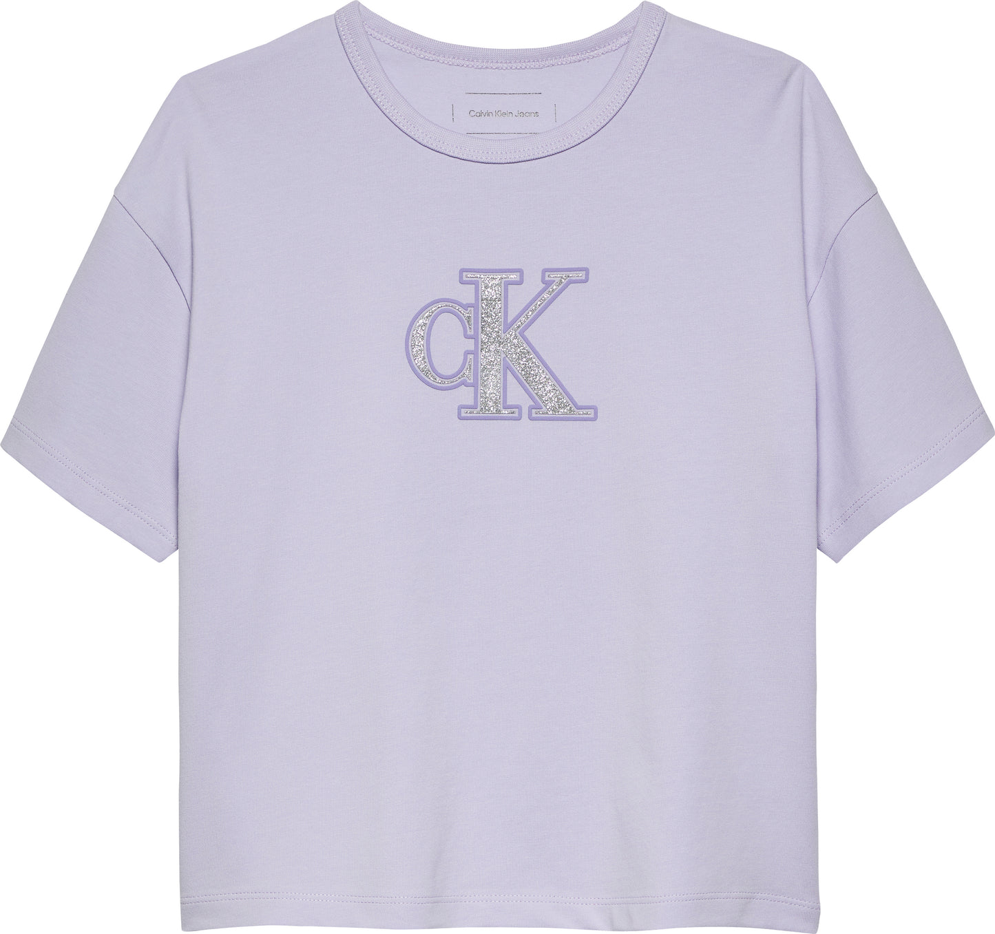 T-shirt da bambina e ragazza con logo monogram con brillantini sul davanti - IG0IG02863