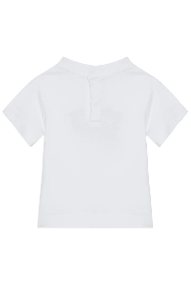 T-shirt girocollo da neonato con stampa maxi logo triangolo fantasia I5GI01K8HM4