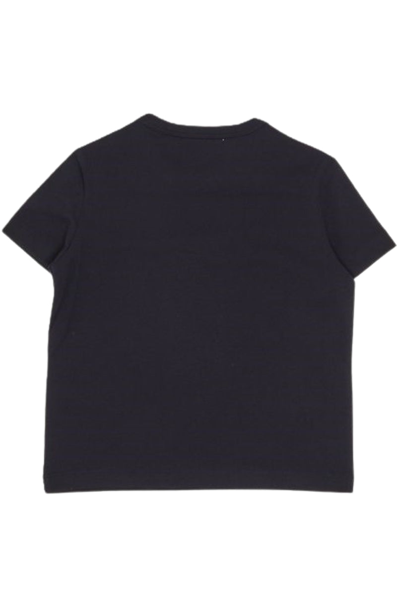 T-shirt da bambino e ragazzo con maxi scudo logato frontale 25SBLKH02508