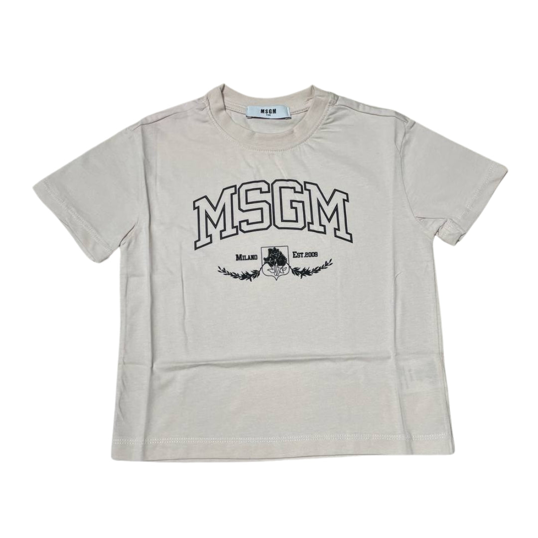 T-shirt girocollo a maniche corte con logo frontale S4MSJBTH277