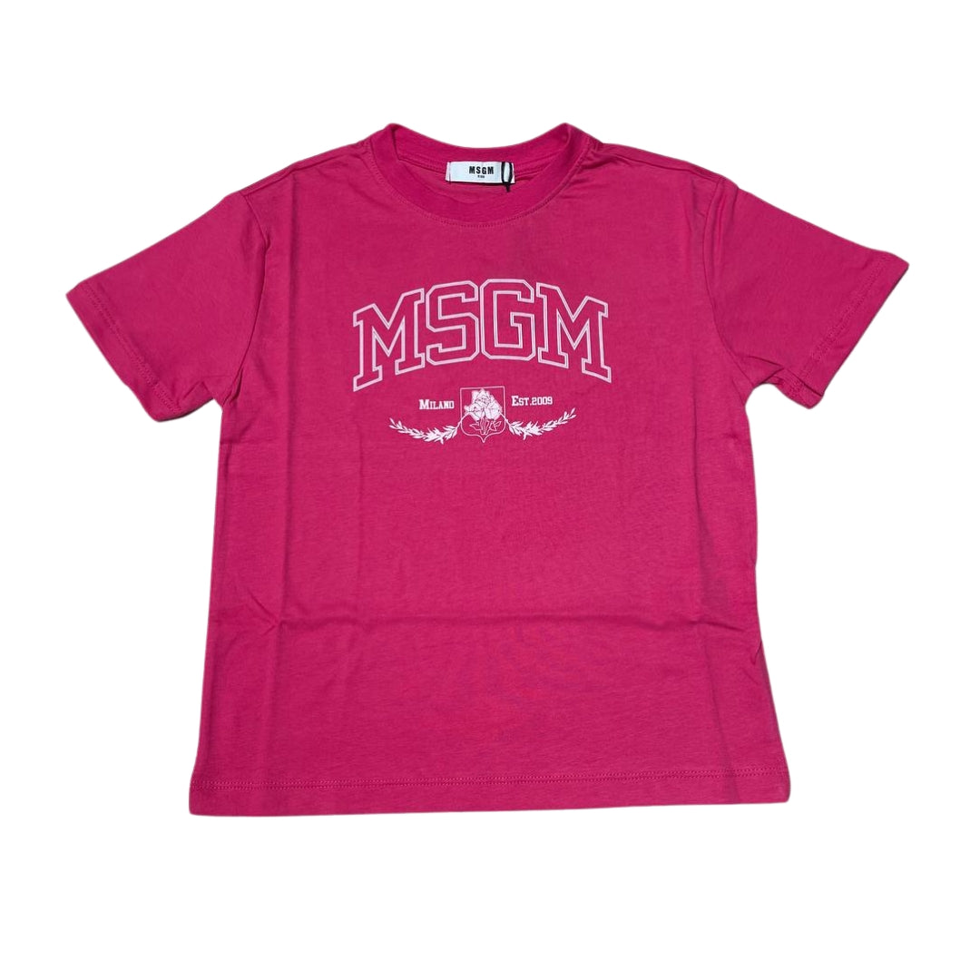 T-shirt girocollo a maniche corte con logo frontale S4MSJBTH277