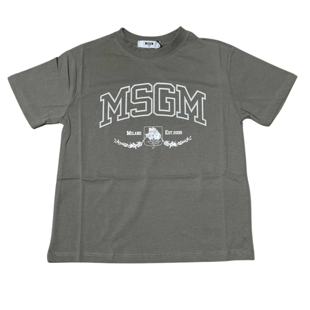 T-shirt girocollo a maniche corte con logo frontale S4MSJBTH277