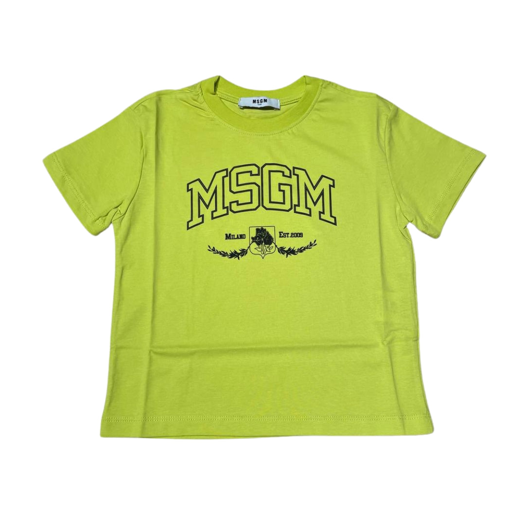 T-shirt girocollo a maniche corte con logo frontale S4MSJBTH277