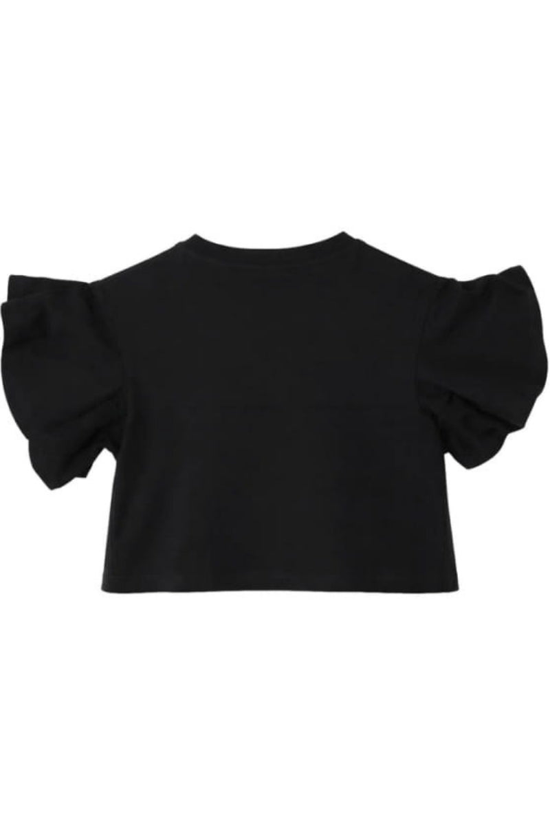 T-shirt da ragazza con maniche corte a balza effetto volant RGP26008TO