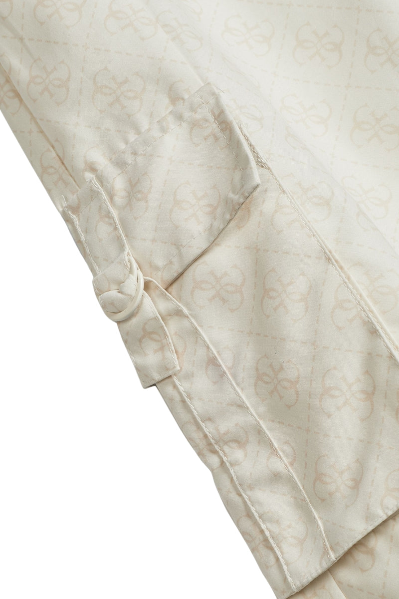 Pantaloni cargo da ragazza con stampa logo 4G all over J6RB03WH2K0