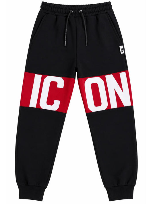 Pantaloni tuta da ragazzo con maxi banda loggata a contrasto colore IBSP001377