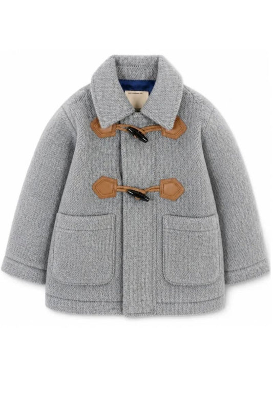 Cappotto da neonato e bambino con chiusura frontale con alamari a contrasto colore TIA26047CP