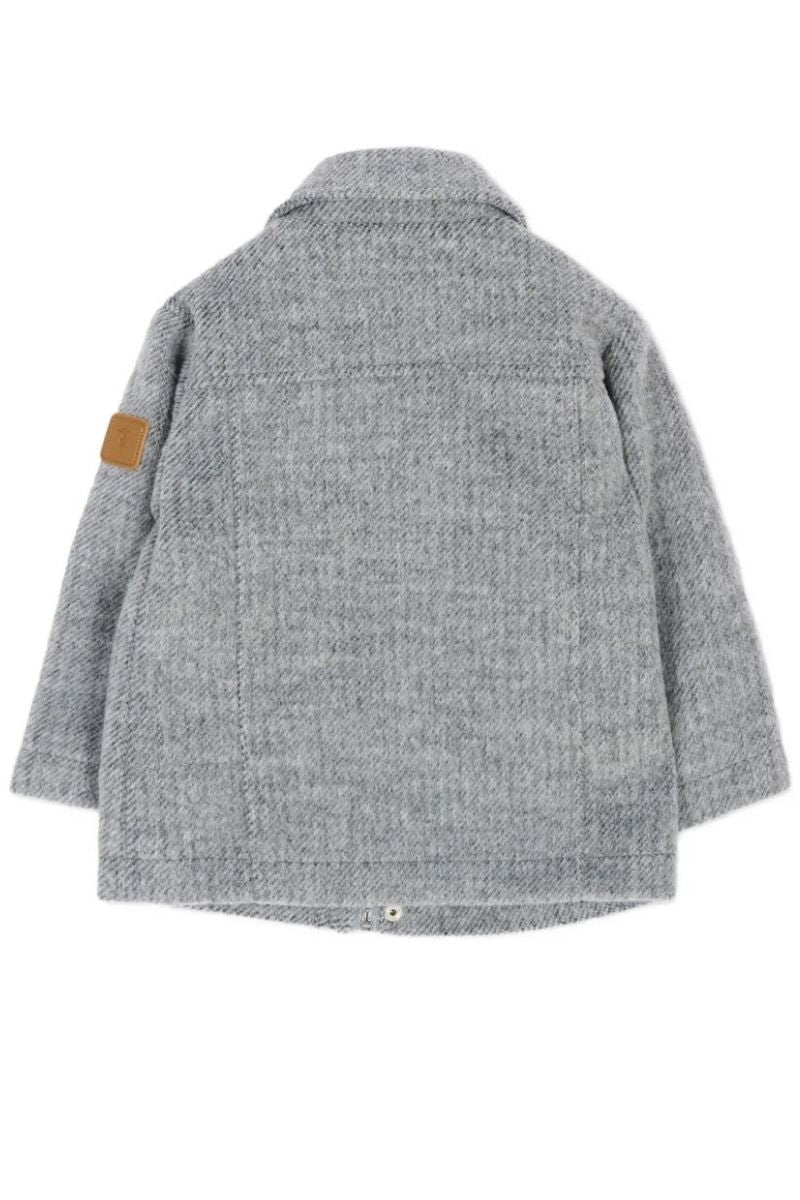 Cappotto da neonato e bambino con chiusura frontale con alamari a contrasto colore TIA26047CP