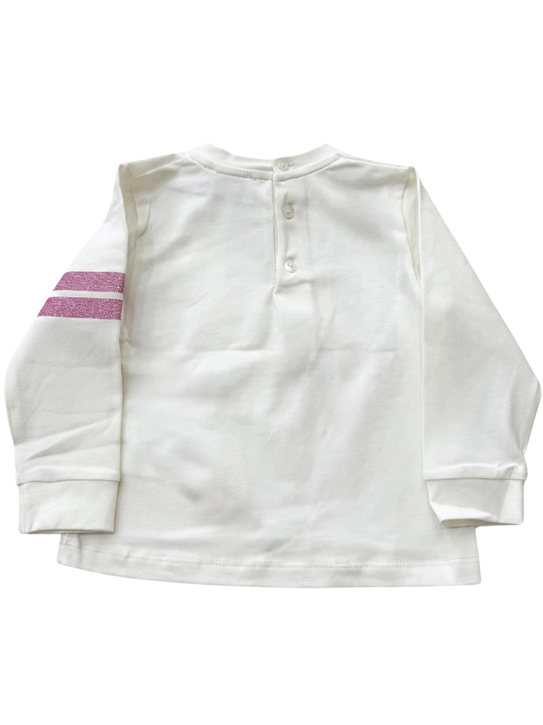 Maglia da neonata con dettagli a contrasto colore con glitter GC0065