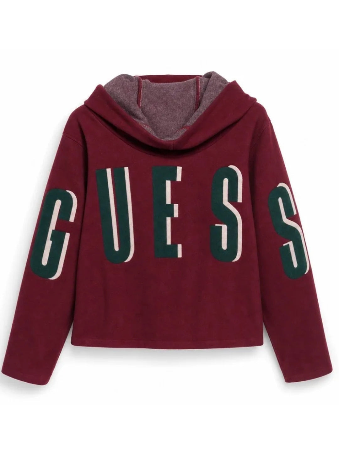 Cardigan da ragazzo in lana con maxi logo lettering ricamato sul retro L6YR18Z0896