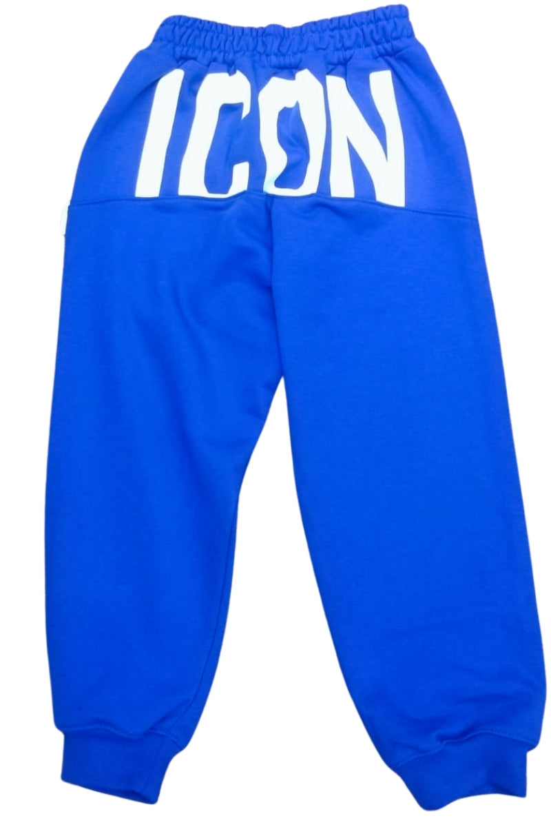 Pantaloni tuta da ragazzo con maxi logo lettering a contrasto sul retro IBSP001080
