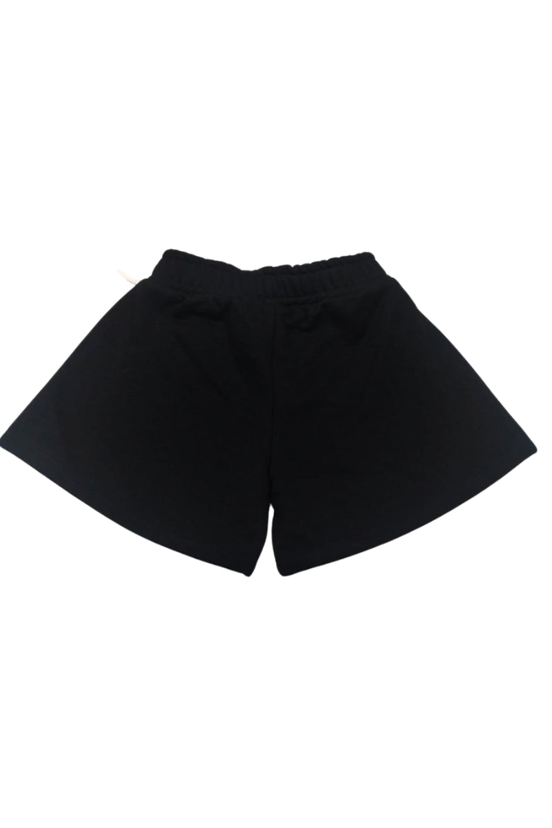 Shorts da ragazza in cotone con strass all over e dettagli a contrasto IGSH001257
