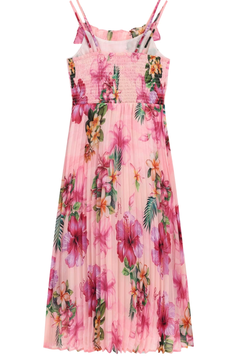 Abito da ragazza in chiffon con stampa floreale J6GK11WA2TO