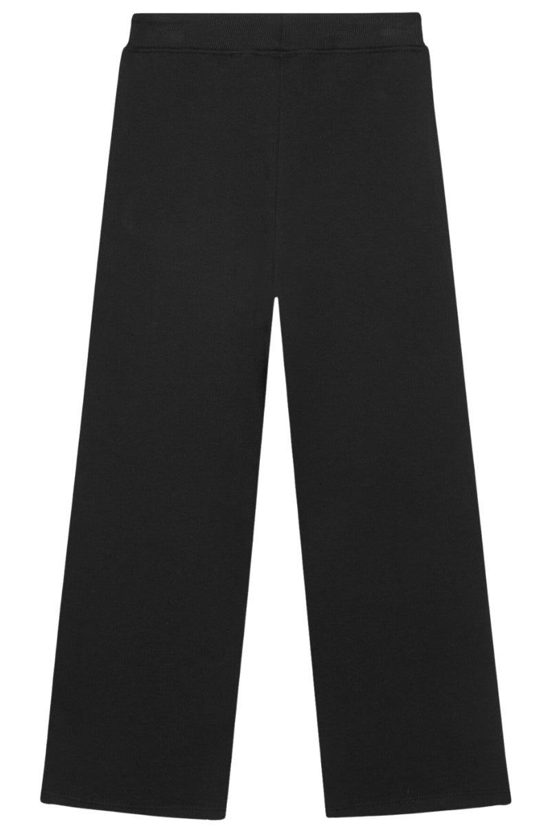 Pantaloni tuta da ragazza in cotone garzato con logo lettering a destra J6RB01KAD74