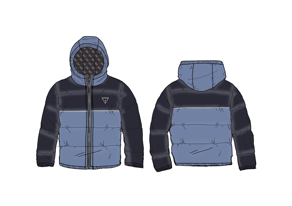 Giubbotto da ragazzo bicolor con imbottitura pesante L5YL00WEGY0