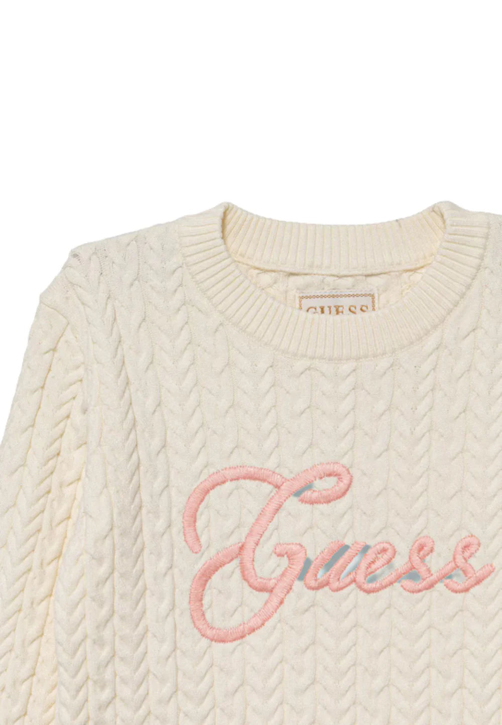 Maglione da bambina in misto viscosa con lavorazione a trecce K5YR04Z3OI0