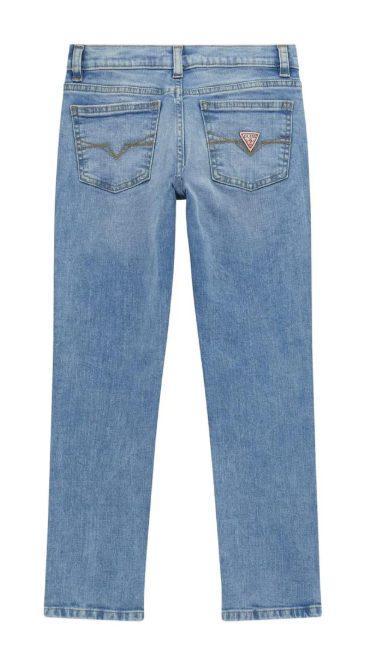 Jeans chiaro da ragazzo modello slim a cinque tasche L3YA00D52Z0