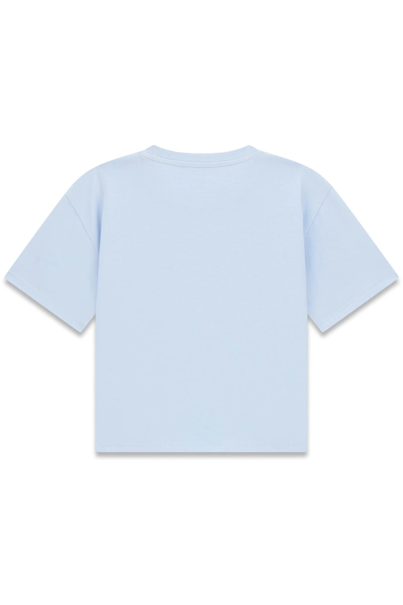 T-shirt da ragazza con maxi triangolo loggato a fantasia J6RI32K6YW4