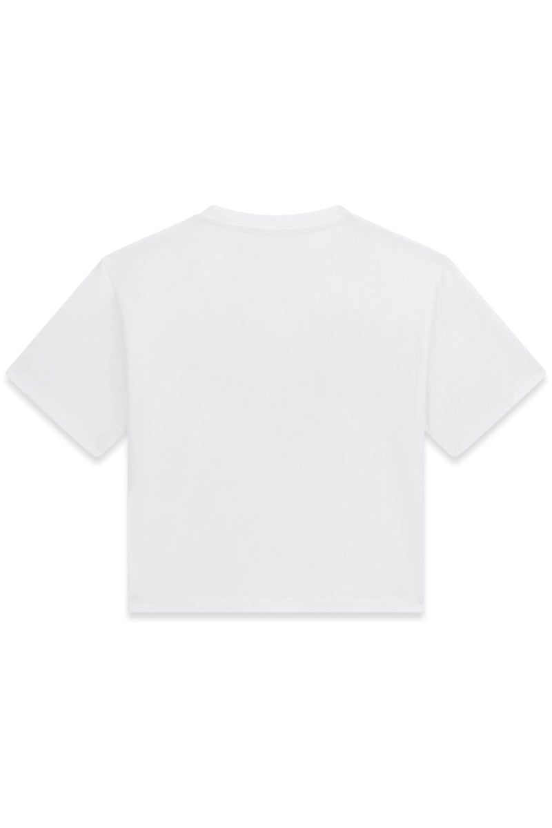 T-shirt da ragazza con maxi triangolo loggato a fantasia J6RI32K6YW4