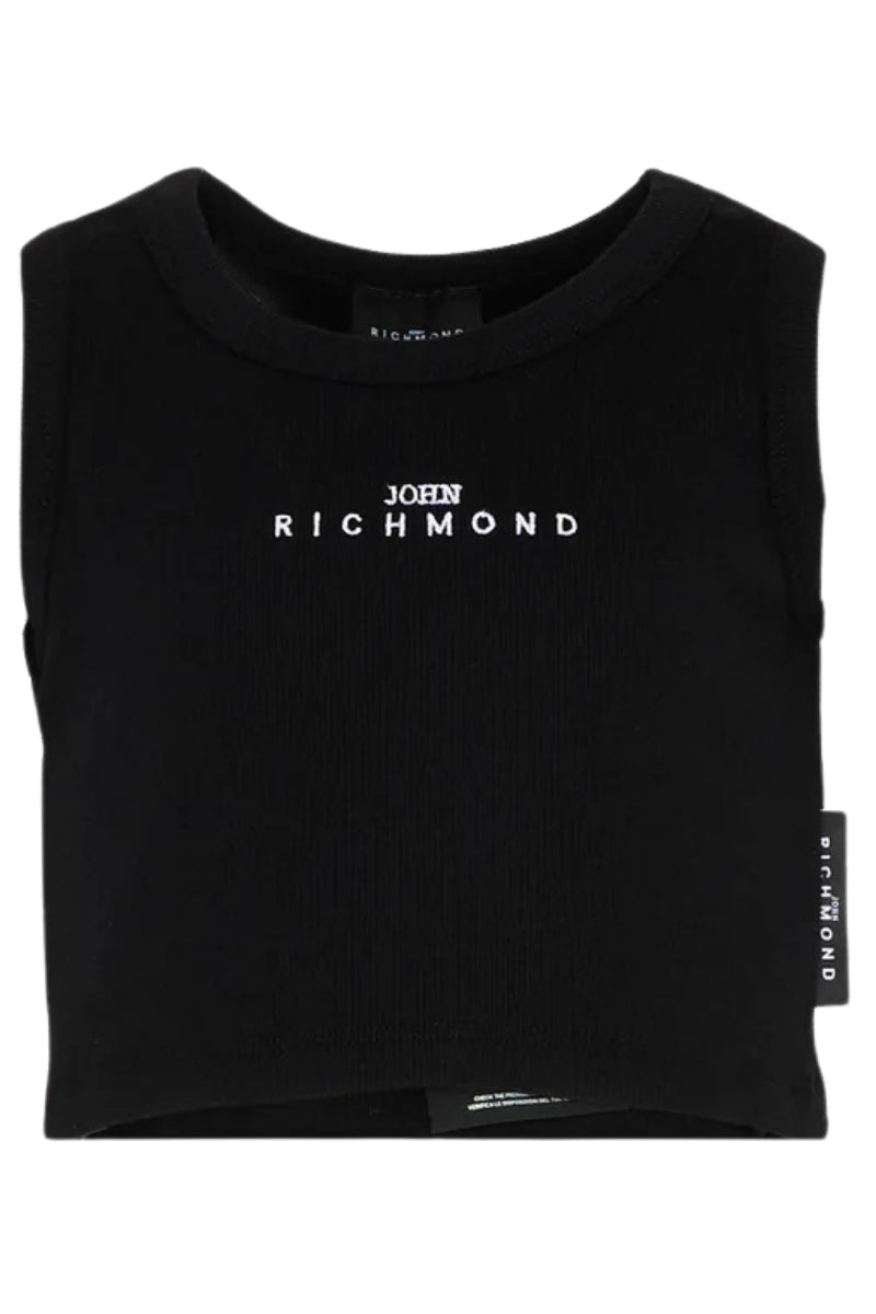 Canotta cropped da ragazza in jersey di cotone RGP26172CN