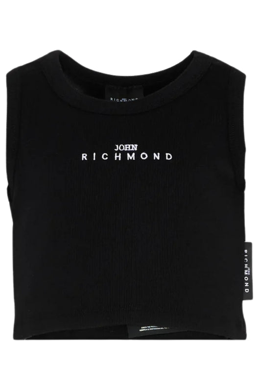 Canotta cropped da ragazza in jersey di cotone RGP26172CN