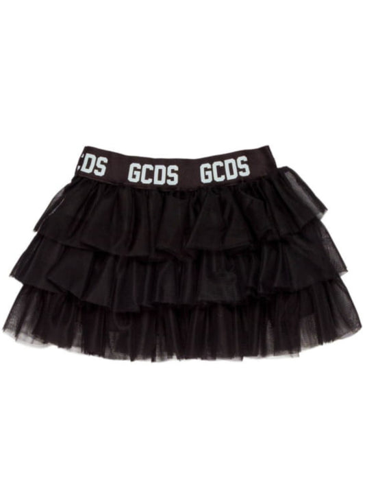 Gonna da neonata in tulle con fascia con multi logo lettering a contrasto colore GC0044