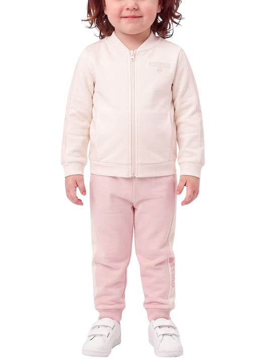 Tuta due pezzi da bambina con dettagli logo lettering ricamato K6BG06K5914