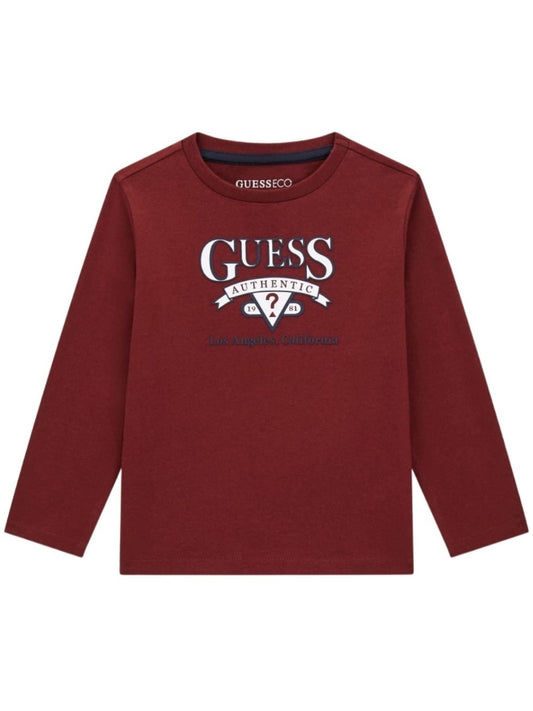 Maglia da bambino con stampa loggata a contrasto colore sul davanti (Taglia 6 e 7 anni) N6YI12K3800