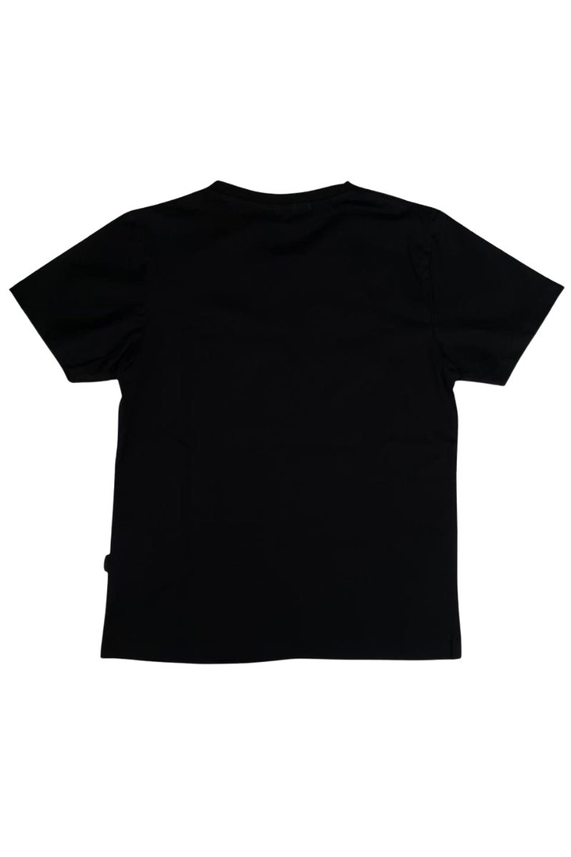 T-shirt da ragazzo con logo lettering ton sur ton cucito sul davanti C1BJQC608J105