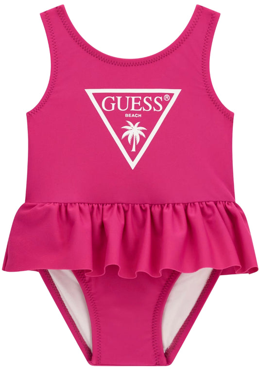 Costume da bagno da neonata con maxi triangolo loggato stampato a contrasto colore sul davanti A6GZ01KCA60