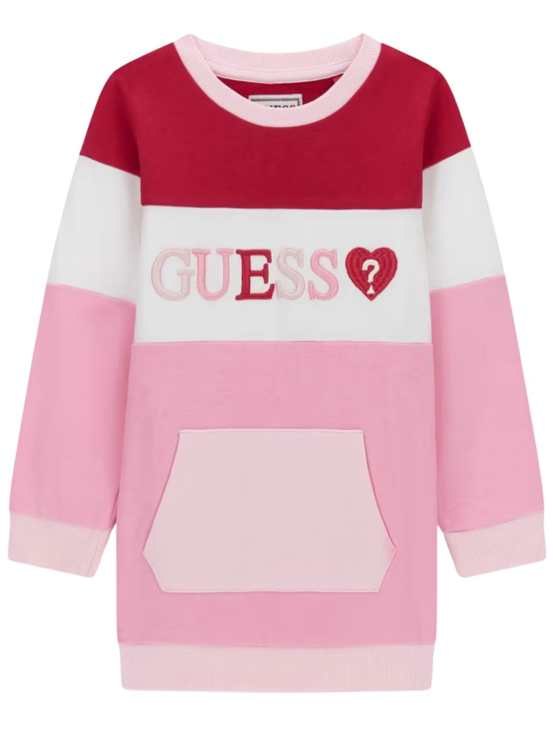 Abito da bambina in cotone con dettagli a contrasto colore K6YK01K3830