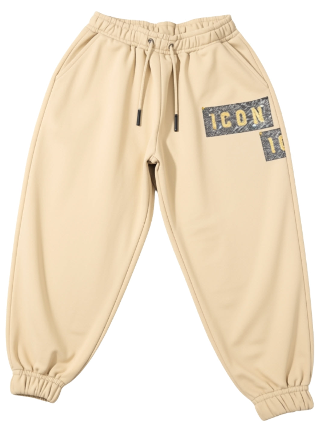 Pantaloni tuta da ragazza con logo lettering con strass sul davanti IGPS001522