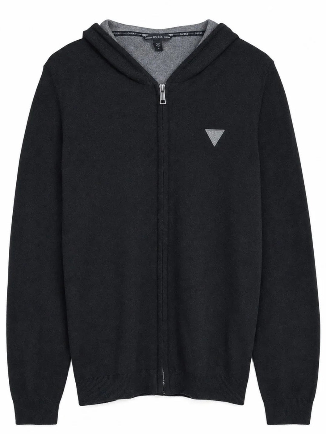 Cardigan da ragazzo in lana con maxi logo lettering ricamato sul retro L6YR18Z0896