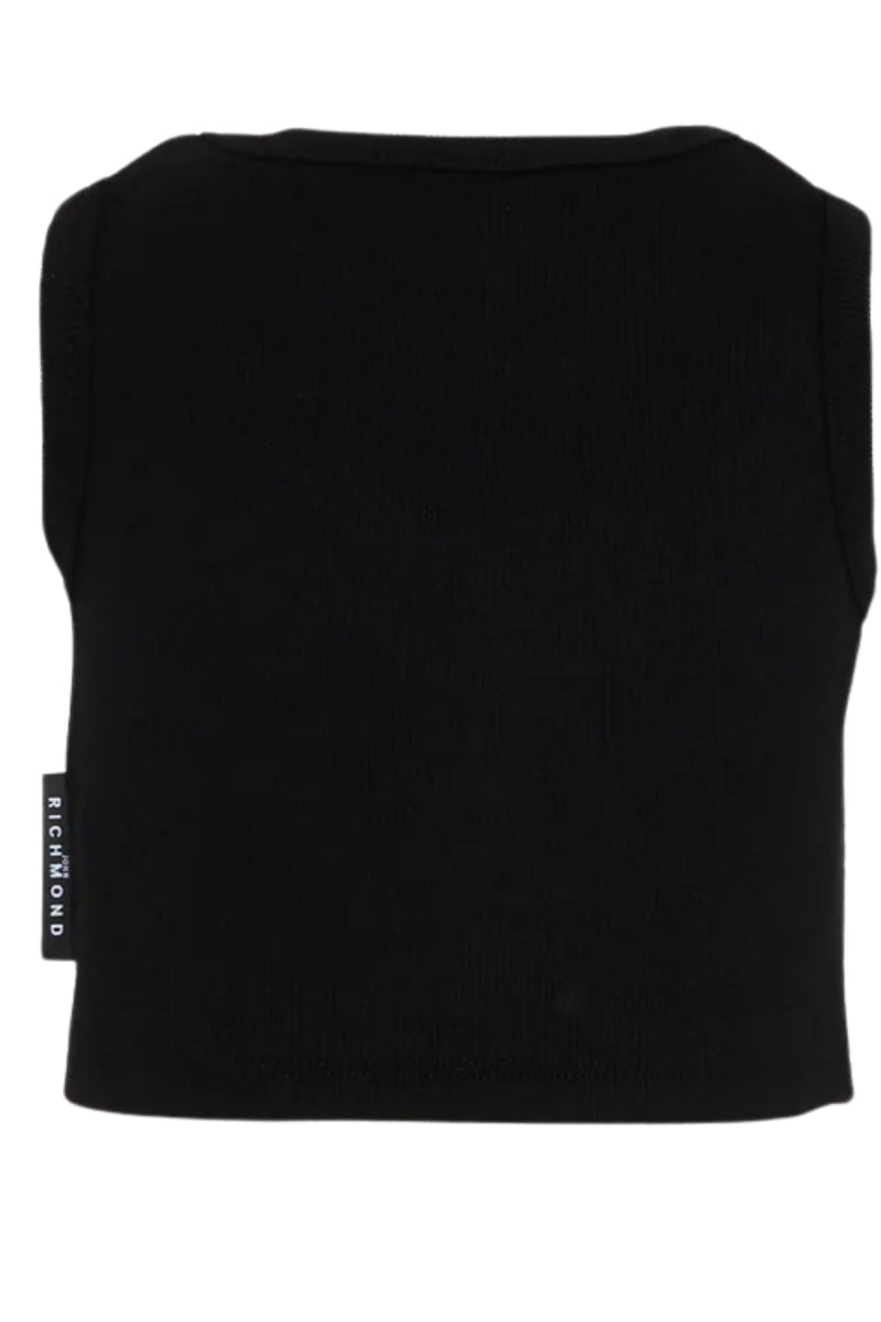 Canotta cropped da ragazza in jersey di cotone RGP26172CN