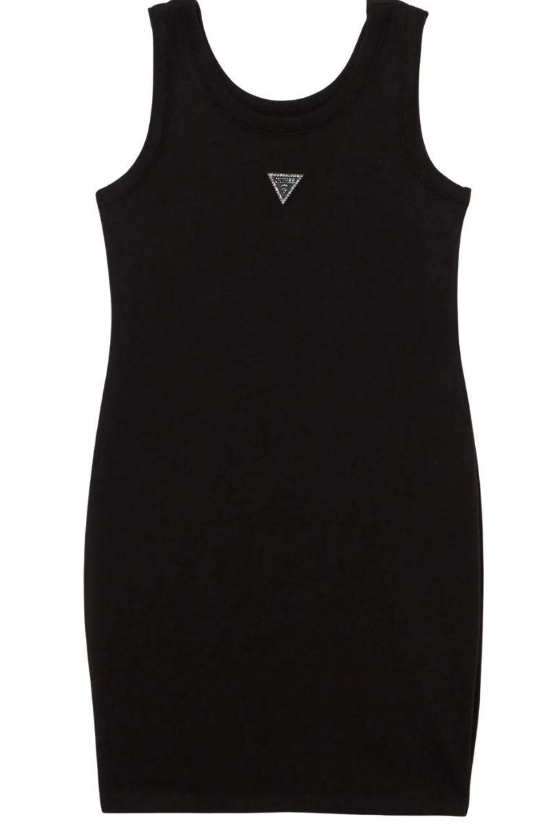 Abito da ragazza in jersey di cotone smanicato modello midi J6GK30J1314