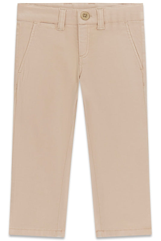 Pantaloni da neonato e bambino in cotone con logo lettering ricamato sul retro N6RB02WF7H0