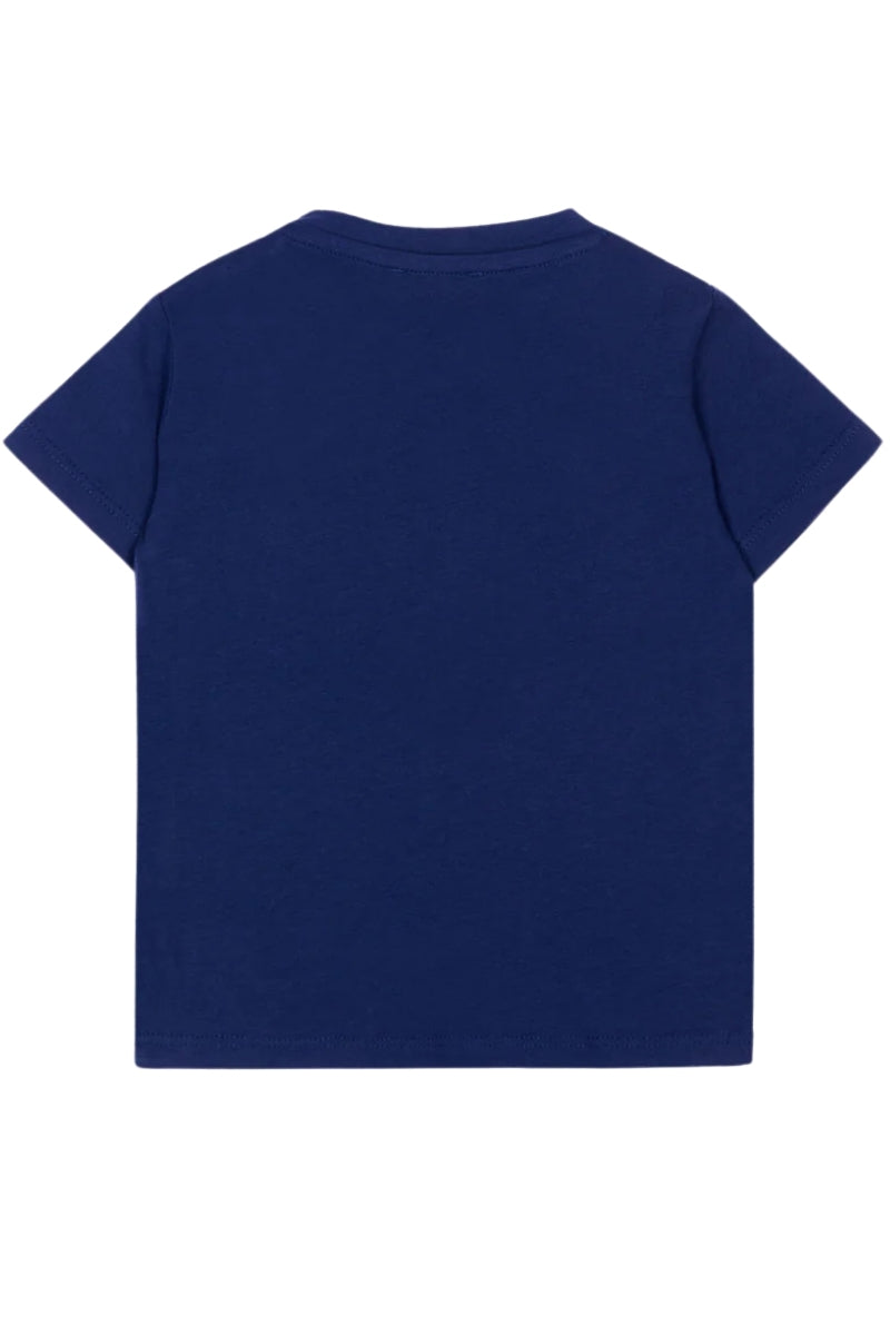 T-shirt da neonato in cotone con logo lettering stampato a contrasto colore sul davanti RIP26002TS