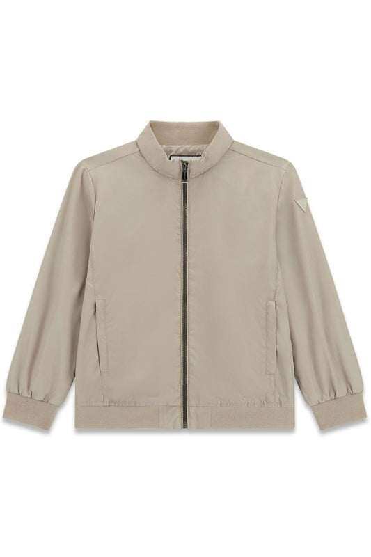 Giacca da ragazzo in tessuto impermeabile con inserti elasticizzati L6RL06WH762