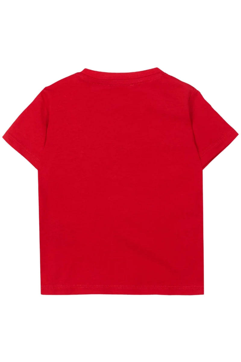 T-shirt da neonato in cotone con logo lettering stampato a contrasto colore sul davanti RIP26002TS