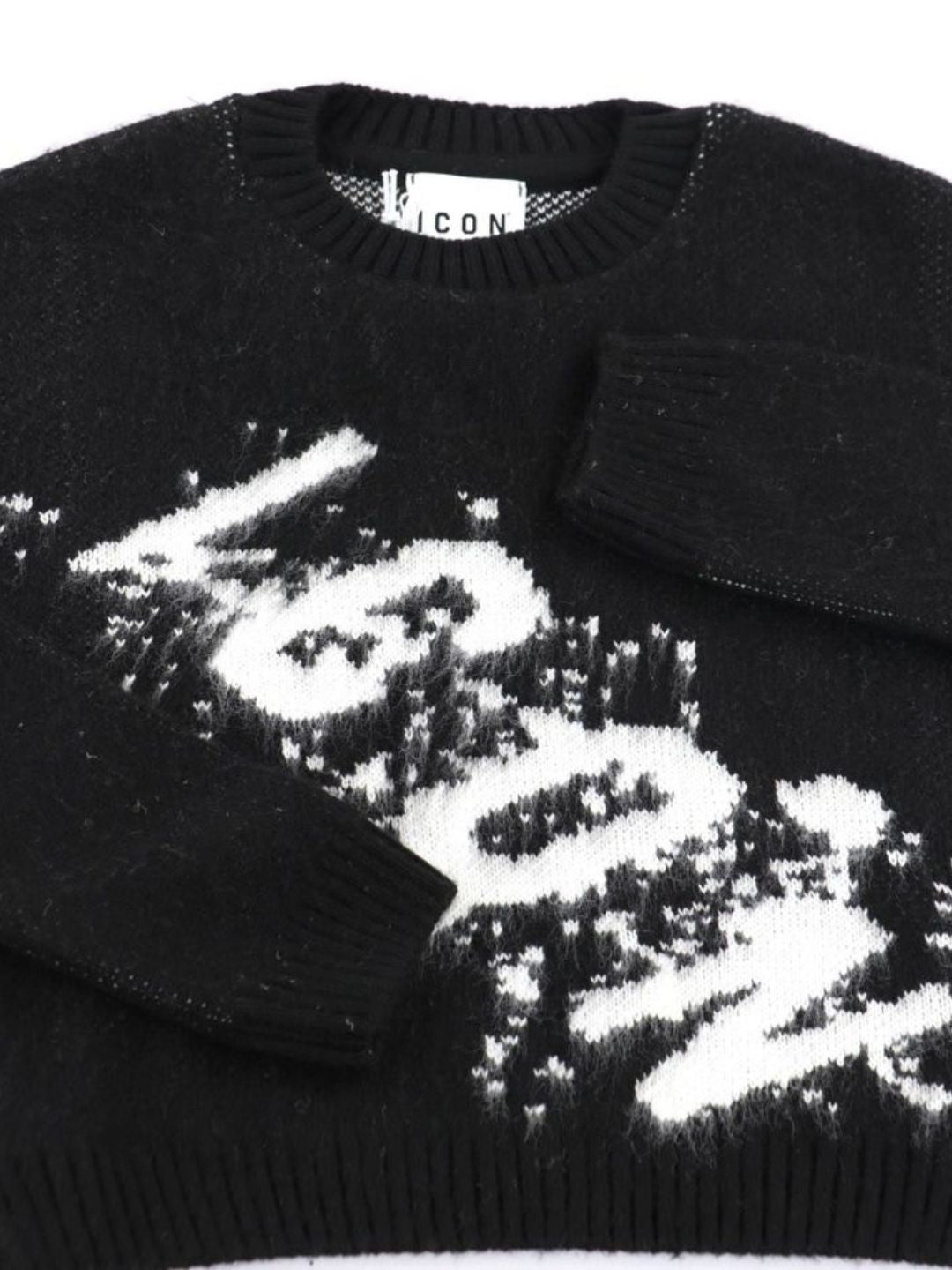 Maglione da ragazzo con maxi logo lettering trasversale a contrasto  IGSM001520
