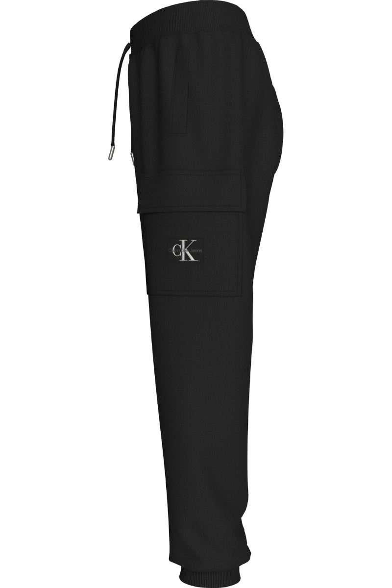 Pantaloni tuta da ragazzo in cotone con tasca cargo a sinistra IB0IB02199BEH