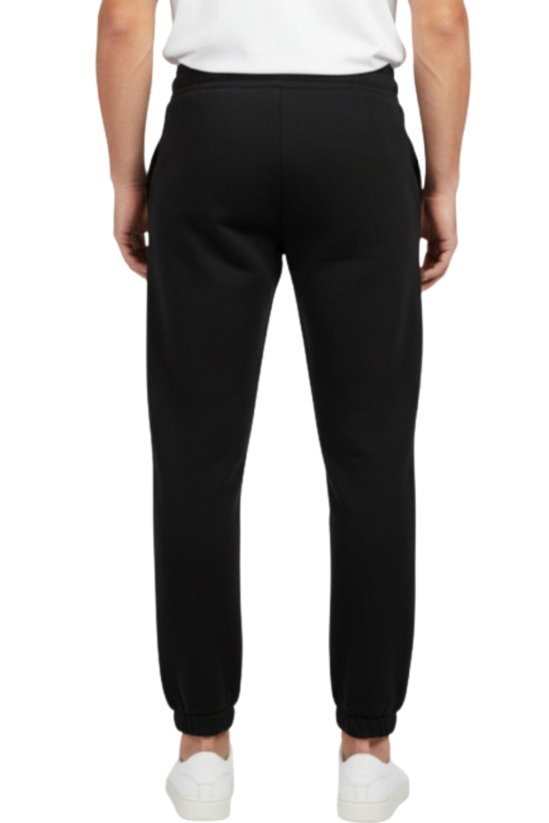 Pantaloni tuta da uomo in felpa con stampa lettering a contrasto sulla gamba sinistra SS26270