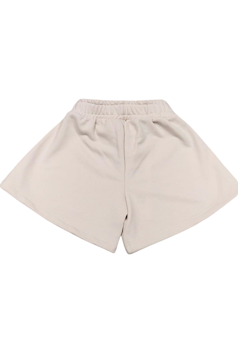 Shorts da ragazza in cotone con strass all over e dettagli a contrasto IGSH001257