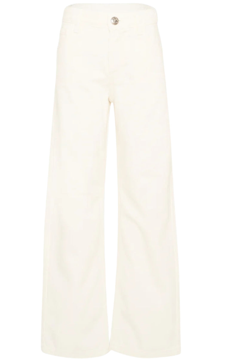 Pantaloni da ragazza in denim di cotone a gamba larga RBP26227PA