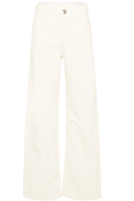 Pantaloni da ragazza in denim di cotone a gamba larga RBP26227PA