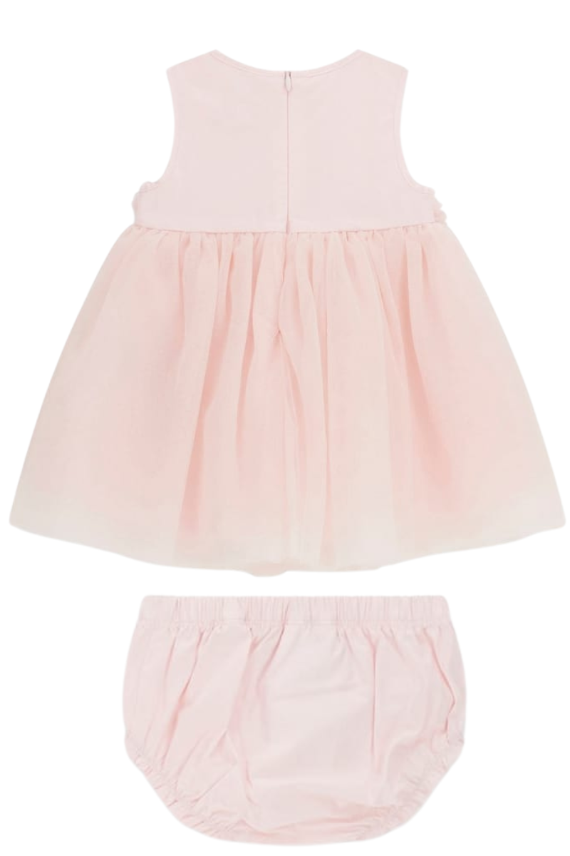 Vestito da neonata in tulle con fiori applicati sul girovita A6RK11KBZN0
