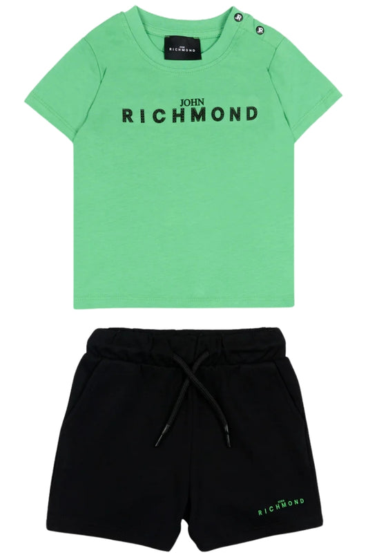 Completo da neonato due pezzi con logo lettering RIP26006CJ